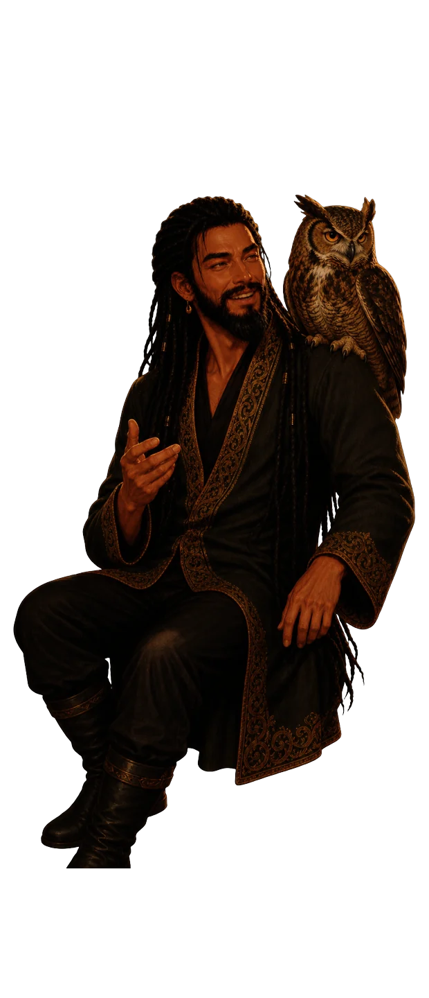 Jorian Sabayuko with the great owl